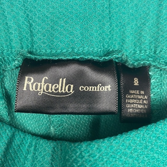 Rafaella Mid-Rise Straight Pull-On Trouser Ankle Pant Stretchy Kelly Green 8 - Picture 6 of 7